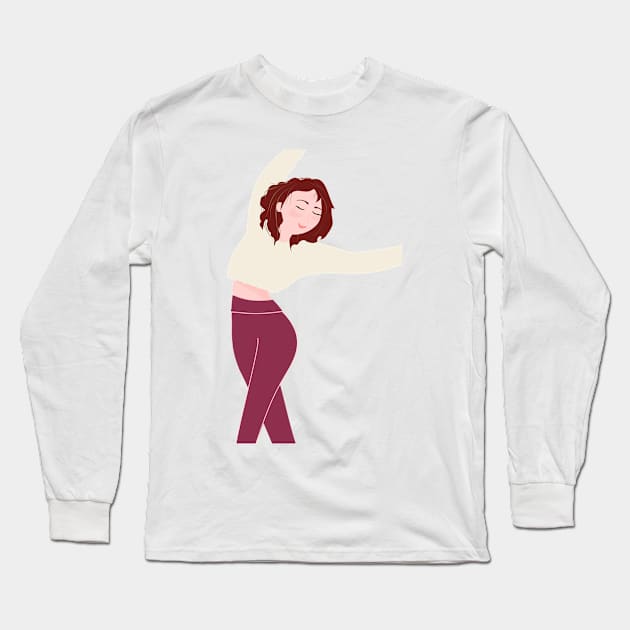 Dancing Girl Long Sleeve T-Shirt by Aurealis